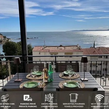 Solmar1 A 100 M, Terrasse Vue Mer, Parking, Wi-fi Apartment *
